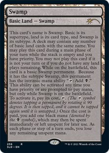 Swamp (#256) (The Full-Text Lands) - Secret Lair Drop Series